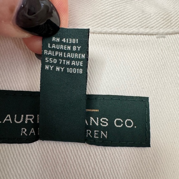Ralph Lauren LRL Lauren Jeans Co. Denim Jacket white medium. READ - Picture 7 of 9